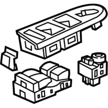 GM 22762739 Plate,Front Side Door Armrest Switch Mount *Argent