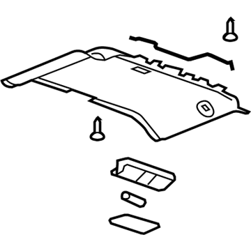 GM 20871378 Panel Assembly, Headlining Rear Trim *Light Opel Gray