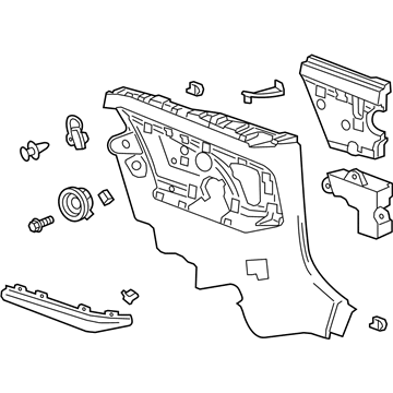 Chevy 23498688 Lower Quarter Trim