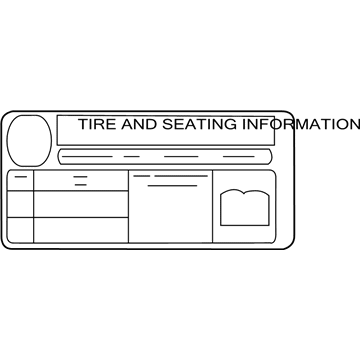 Chevy 42488519 Tire Info Label