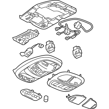 GM 25937035 Console Pkg, Roof *Gray Y