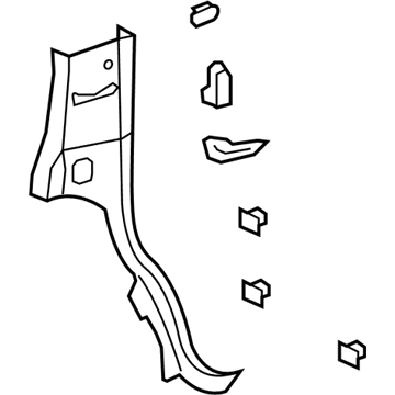 GM 22871343 Molding Assembly, Body Lock Pillar Garnish *Cashmere