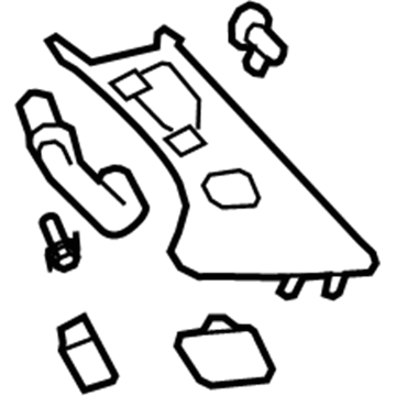 GM 23426713 Molding Assembly, Windshield Garnish *Titanium