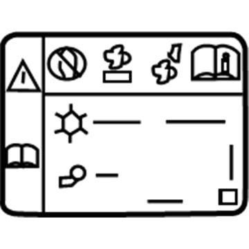 Cadillac 20988810 A/C Label