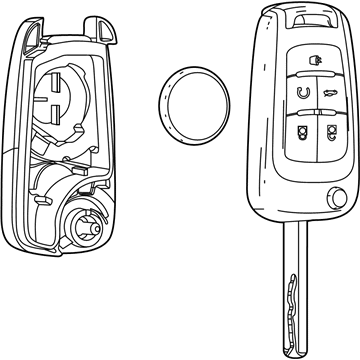 GM 13530751 Key Assembly, Dr Lk & Ign Lk Fldg (W/ R/Con Dr