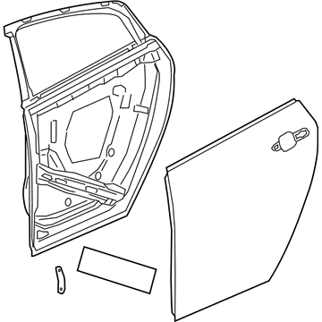 GM 23376622 Door Assembly, Rear Side (Rh)