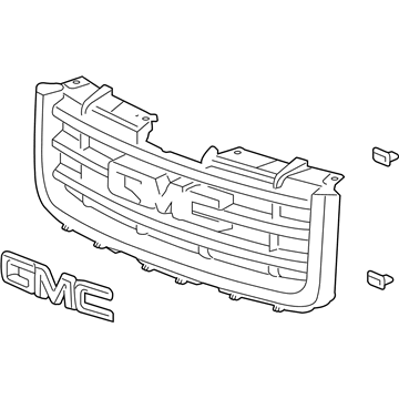 GM 22784280 Grille Assembly, Radiator *Stlth Gry Mount