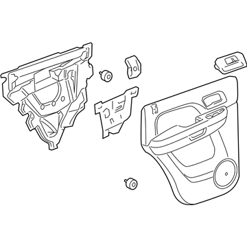 GM 20919785 Panel Assembly, Rear Side Door Trim *Vry Light Linen