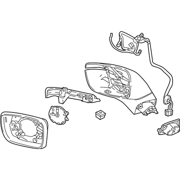 GM 84860608 Mirror Assembly, O/S Rr View *Serv Primer