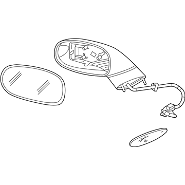 GM 20969595 Mirror Assembly, Outside Rear View *Service Primer