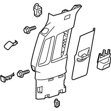 Chevy 23234435 Upper Center Pillar Trim