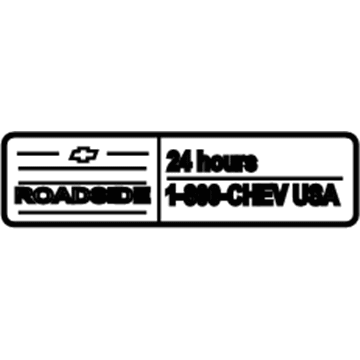 Chevy 10402196 Label