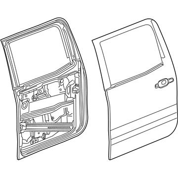 GMC 86532546 DOOR,REAR SIDE(SEE GROUP "16 DOOR HARDWARE/SIDE REAR" FOR DETAILED ILLUSTRATED VIEW)(INCLUDES 2)