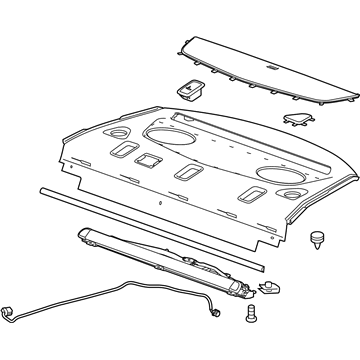 Cadillac 23252325 Package Tray Trim