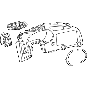 GM 84389614 Plate Assembly, I/P Tr *Stealth Carbl