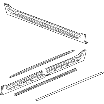 GM 84526406 Molded Assist Steps in Black