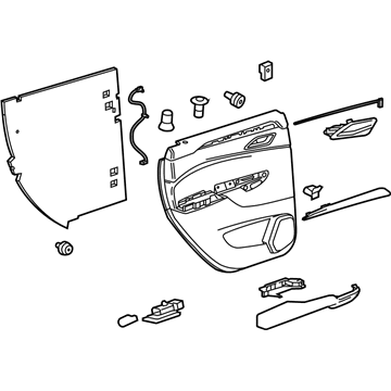 GM 22793371 Trim Assembly, Rear Side Door *Titanium