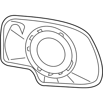 GM 88944392 Glass,Outside Rear View Mirror (W/ Backing Plate)