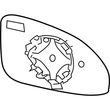 GM 15951930 Mirror, Outside Rear View (Reflector Glass & Backing Plate)