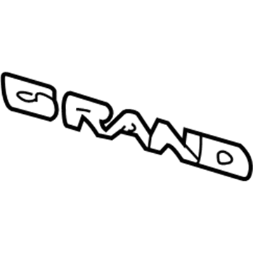 GM 22636895 Plate Assembly, Front Side Door Name 'Grand' *Red