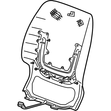 GM 23124969 Panel Assembly, Front Seat Back Finish *Titanium