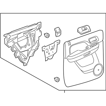 GM 25780070 Panel Assembly, Rear Side Door Trim *Light Cashmere