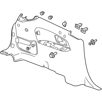 GM 23483040 Panel Assembly, Quarter Lower Rear Trim *Titanium