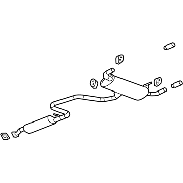 GM 25922925 Exhaust Muffler Assembly (W/ Exhaust Pipe & Tail Pipe)