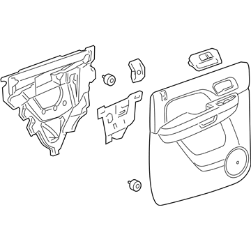 GM 20919791 Panel Assembly, Rear Side Door Trim *Vry Light Linen