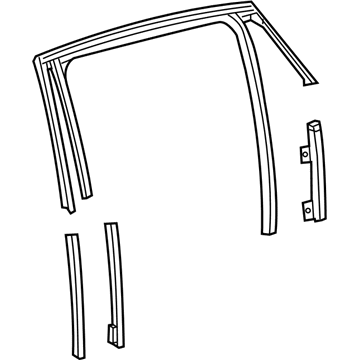 GM 84156083 Weatherstrip Assembly, Rear Side Door Window