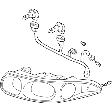 GM 19245379 Headlamp Assembly,(W/ Corner Lamp)