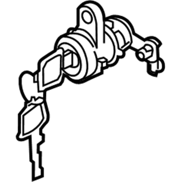 GM 19316235 Cylinder Asm,Front Side Door Lock (W/ Key)<See Guide/Conta