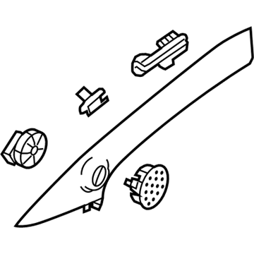 GM 90920742 Molding Assembly, Windshield Garnish *Titanium