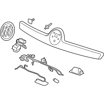 GM 90804053 Applique Assembly, Rear Closure Center(W/License Plate Lamp)