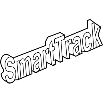 GM 15954653 Plate, End Gate Name "Smarttrak"