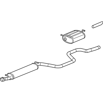 GM 15898239 Exhaust Muffler Assembly (W/ Exhaust Pipe & Tail Pipe)