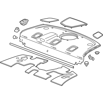 Cadillac 23315504 Package Tray Trim