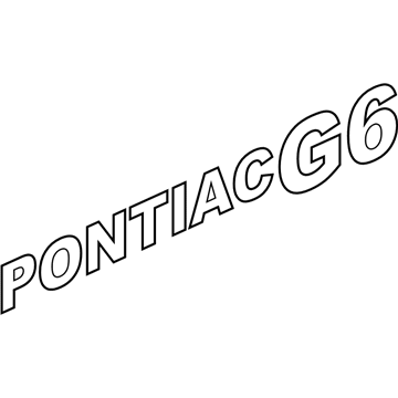 GM 22689392 Plate Assembly, Rear Compartment Lid Name 'Pontiac G6'