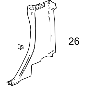 GMC 84873459 Lower Pillar Trim