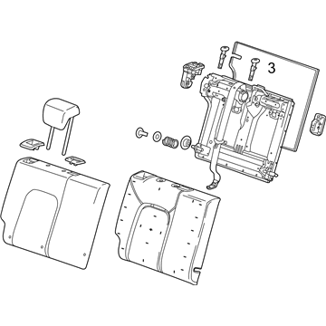 GM 42733980 Cushion Assembly, R/Seat Bk (Rh Proc) *Titanium