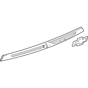 GM 84742603 Applique, Rear Clsr Ctr *Blk Ice Chrmm