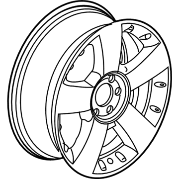 GM 9596177 Wheel Rim, 19X7.5 Aluminum 50 Outside 127X6 Bellcrank *Ultrabrite