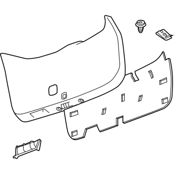 GM 84551905 Panel Assembly, L/Gate Lwr Tr Fin *Black