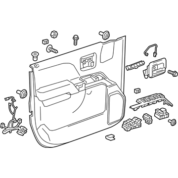 GM 23427659 Trim Assembly, Front Side Door *Cocoa