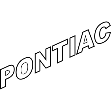 Pontiac 15844053 Nameplate