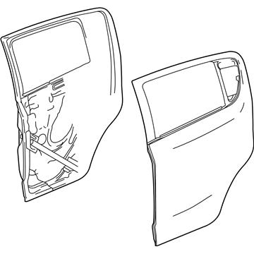 GM 42357431 Door Assembly, Rear Side (Lh)