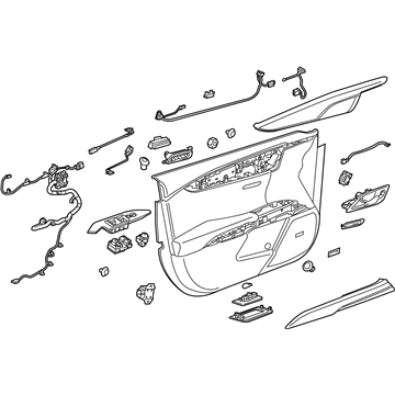 GM 22868460 Trim Assembly, Front Side Door *Platinum M