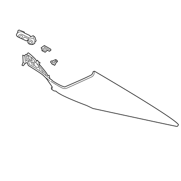 GM 20992593 Molding,Body Side Rear Window Garnish *V Light Platnum