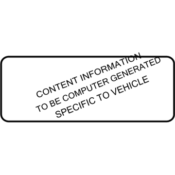 Chevy 19354745 Emission Label