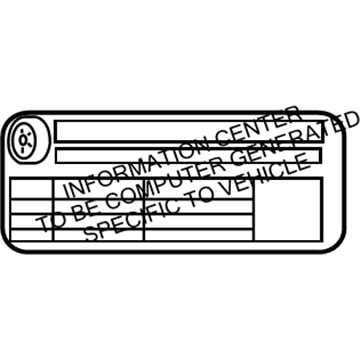 Chevy 19206430 Tire Info Label